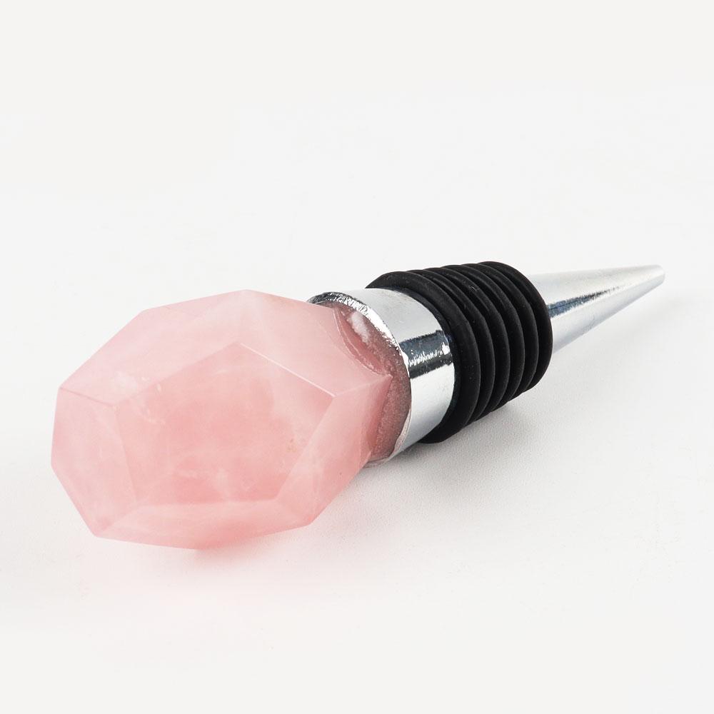 Rose quartz Crystal Carvings Champagne Bottle Stoppers for Wedding Gifts and Decoration Best Crystal Wholesalers