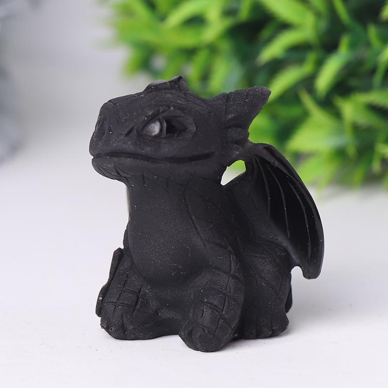 Black Obsidian Toothless Crystal Carvings Cartoon Bulk Best Crystal Wholesalers