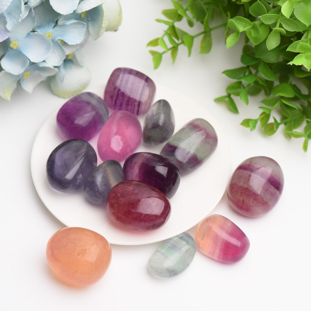 Rainbow Fluorite Crystal Tumbles Bag Bulk WholesaleBest Crystal Wholesalers