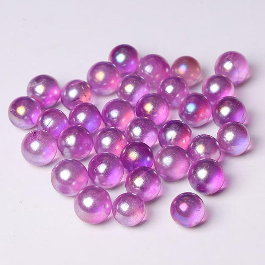 0.5-0.7'' High Quality Purple Aura Crystal Spheres Crystal Balls for Healing Best Crystal Wholesalers