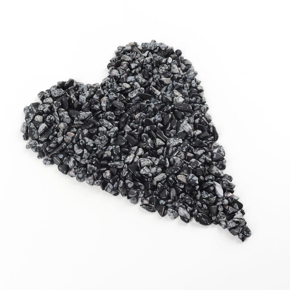 0.1kg Snowflake Obsidian Tumbled Stone Chips Crushed Natural Crystal Quartz Pieces Best Crystal Wholesalers