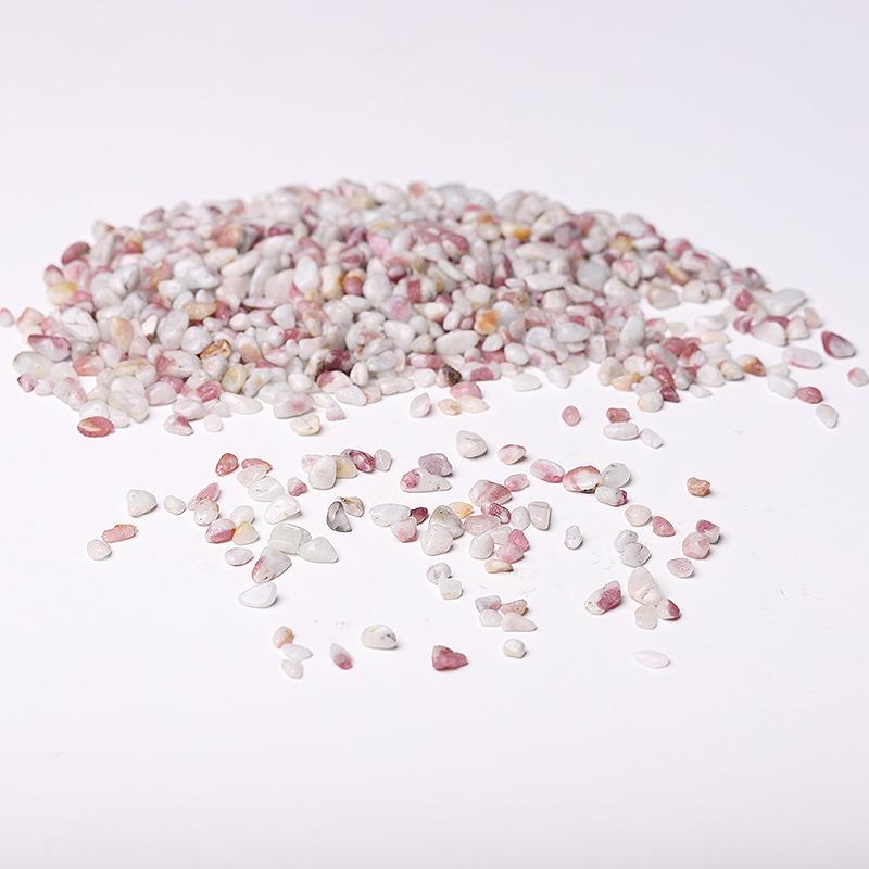 0.1kg 5-7mm Natural Pink Tourmaline Chips Crystal Chips for Decoration Best Crystal Wholesalers