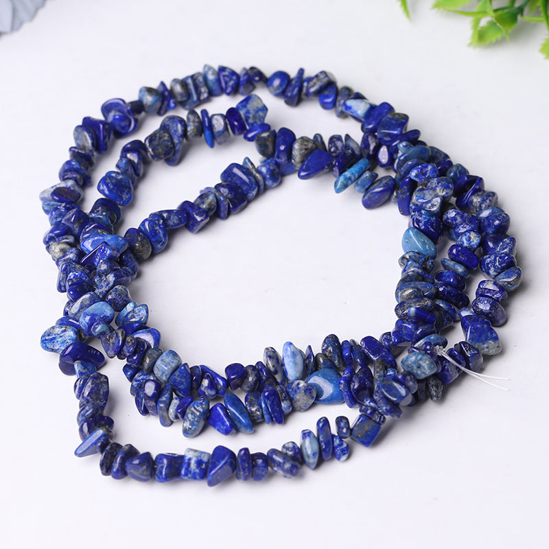 Drilled  Crystal Chips with holes String for DIY bulk Bracelet Best Crystal Wholesalers Blue Sandstone Lapis Black Tourmaline In Quartz Ametrine