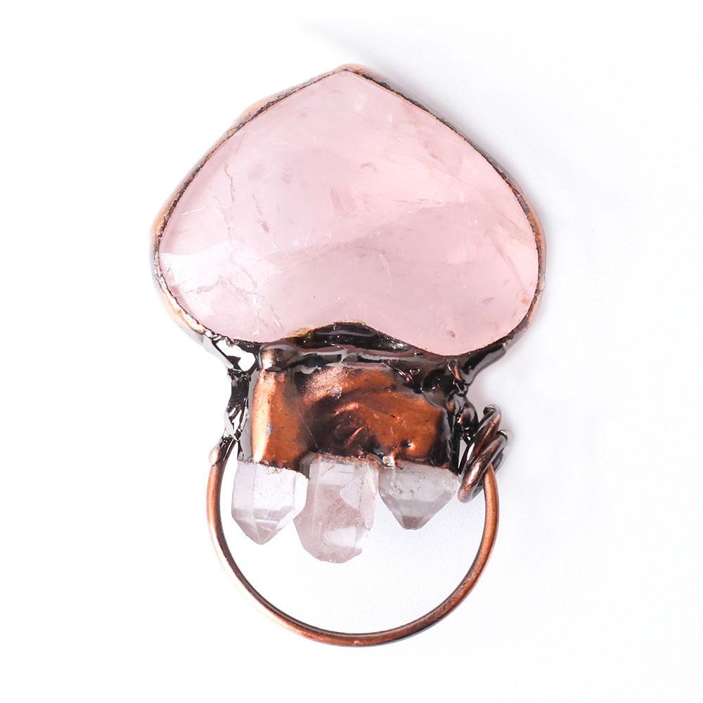 Rose Quartz Heart Shape Crystal Pendant Best Crystal Wholesalers