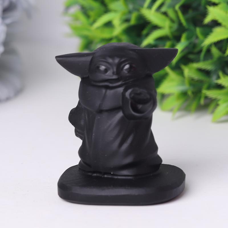 Black Obsidian Master Crystal Carvings Cartoon BulkBest Crystal Wholesalers