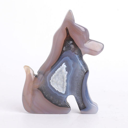 Druzy Agate Dog Carvings Best Crystal Wholesalers