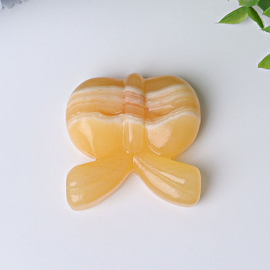 1.9" Orange Calcite Bow-Knot Crystal Carvings Best Crystal Wholesalers