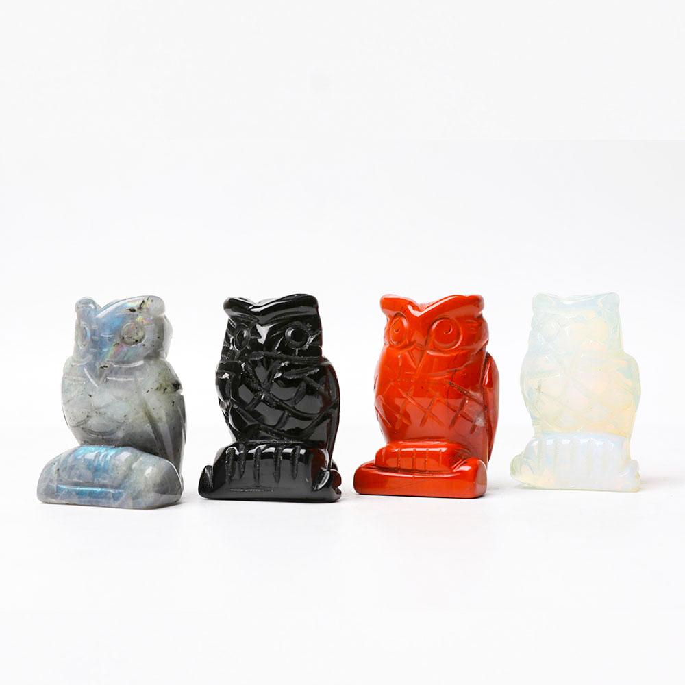 2.0" Crystal Carving Owl Figurine Decoration Animal Bulk Best Crystal Wholesalers