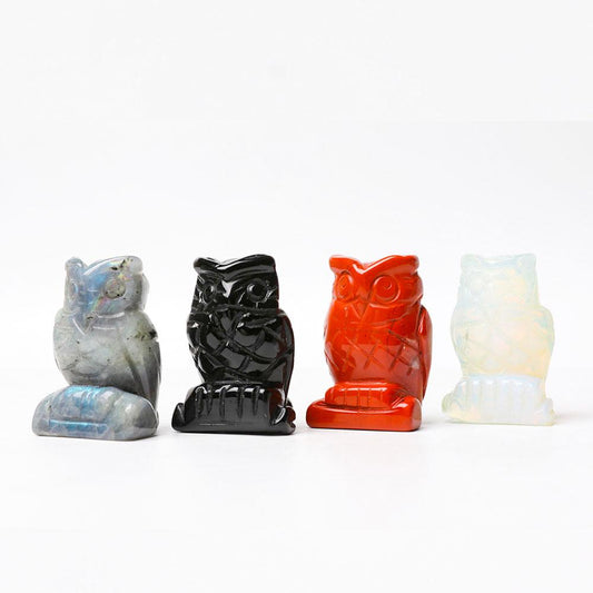 2.0" Crystal Carving Owl Figurine Decoration Animal Bulk Best Crystal Wholesalers