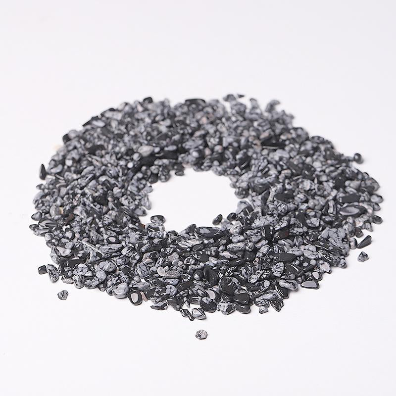 0.1kg Natural Snowflake Obsidian Chips Best Crystal Wholesalers