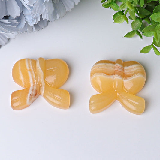 1.9" Orange Calcite Bow-Knot Crystal Carvings Best Crystal Wholesalers