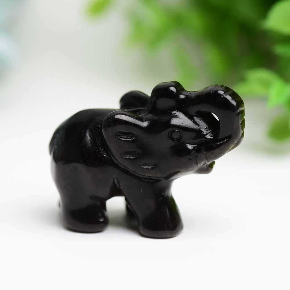 2.0" Mixed Crystal Elephant Animal Crystal Carving Bulk Best Crystal Wholesalers