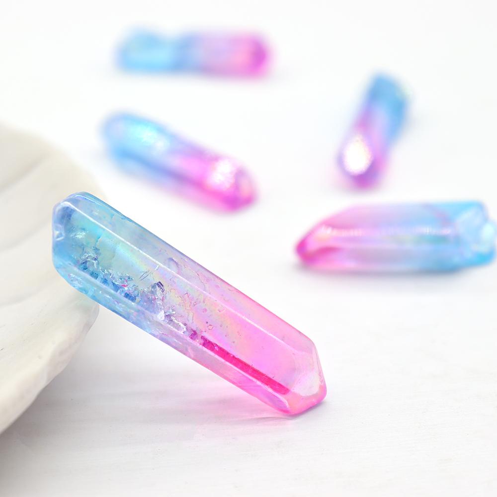 0.5kg Pink and Blue Aura Quartz Towers Points Bulk Best Crystal Wholesalers