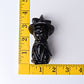3.5" Black Obsidian Cat with Witch's Hat Crystal Carvings Best Crystal Wholesalers