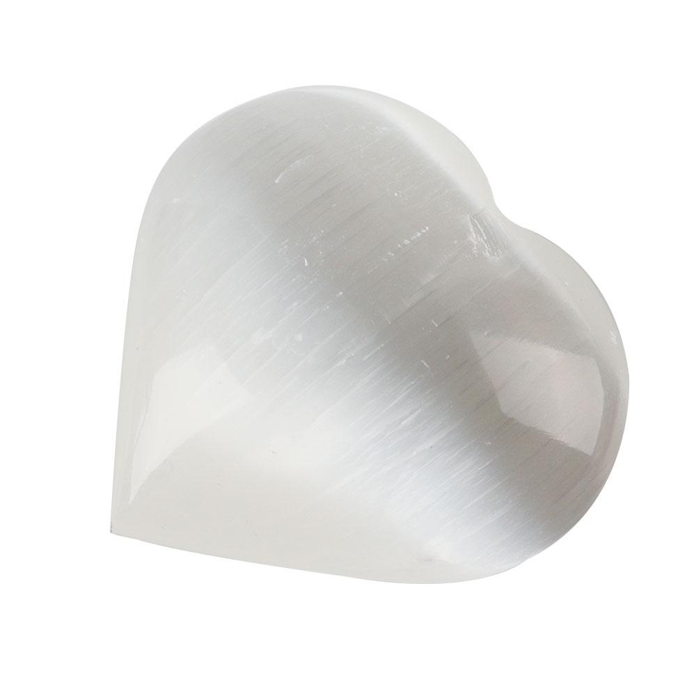 Natural Polished White Selenite Carved Heart Best Crystal Wholesalers