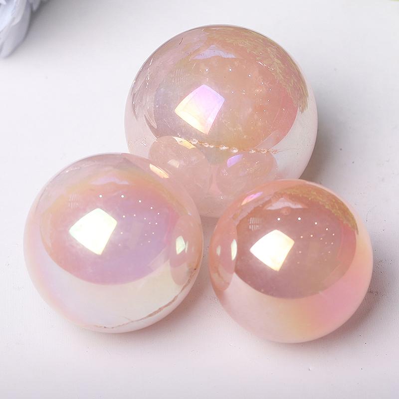 0.25kg Aura Rose Quartz Crystal Sphere Best Crystal Wholesalers