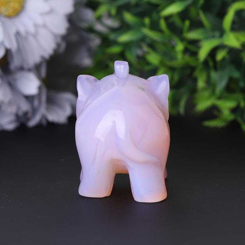 3" Pink Opalite Elephant Crystal Carvings Animal Bulk Best Crystal Wholesalers