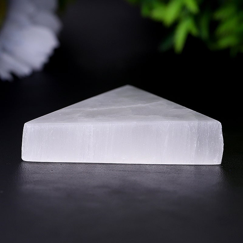 2" Triangle Selenite Slab Crystal Charging Plate Best Crystal Wholesalers