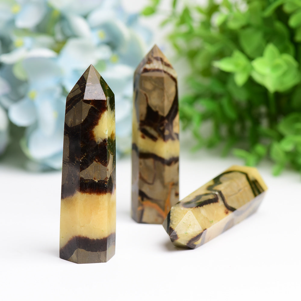 2.5"-4.5" Septarian  Septarium Crystal Points Towers  Bulk Best Crystal Wholesalers