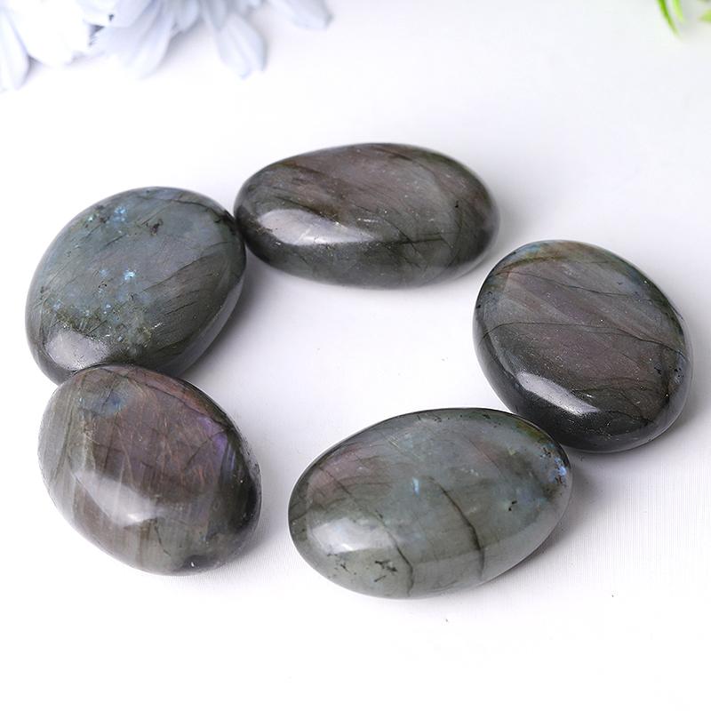 1.5"-2.0" Labradorite bulk tumbled stone Palm stones Best Crystal Wholesalers