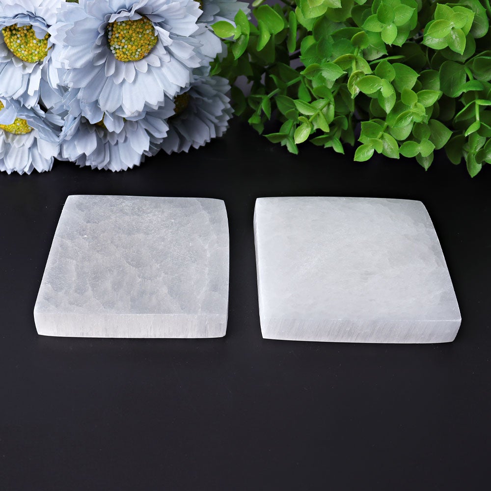 3" Square Selenite Coaster Best Crystal Wholesalers