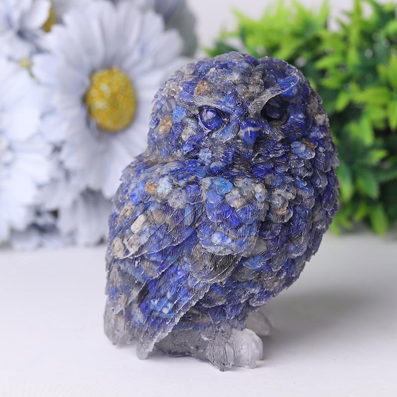 4" Owl Resin Crystal Carvings Best Crystal Wholesalers