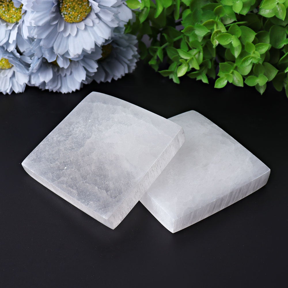 3" Square Selenite Coaster Best Crystal Wholesalers