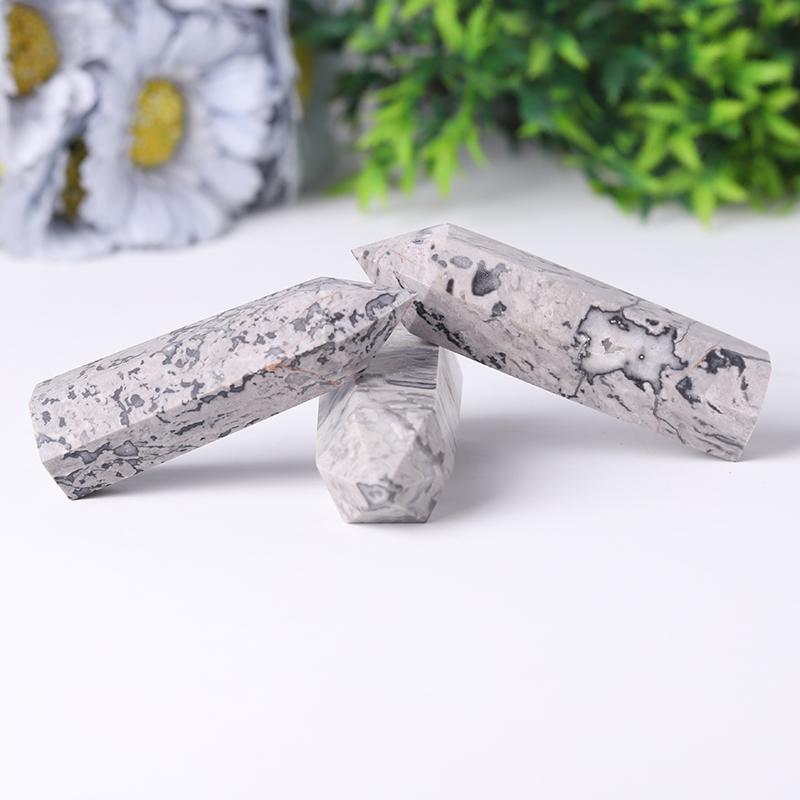 Wholesale Natural Picasso Jasper Point Crystal Tower Healing Stone for Feng Shui Decoration Best Crystal Wholesalers