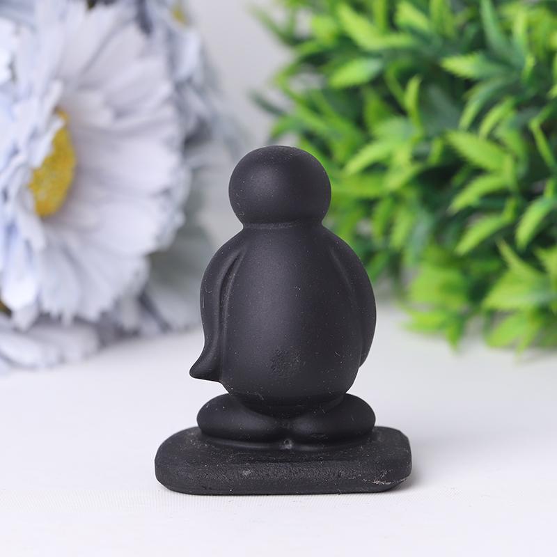 2" Black Obsidian Crystal Carvings Cartoon Bulk Best Crystal Wholesalers