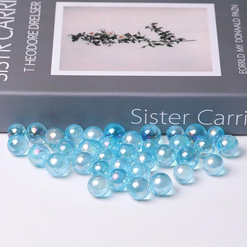 0.5-0.7'' High Quality Blue Aura Crystal Spheres Crystal Balls for Healing Best Crystal Wholesalers