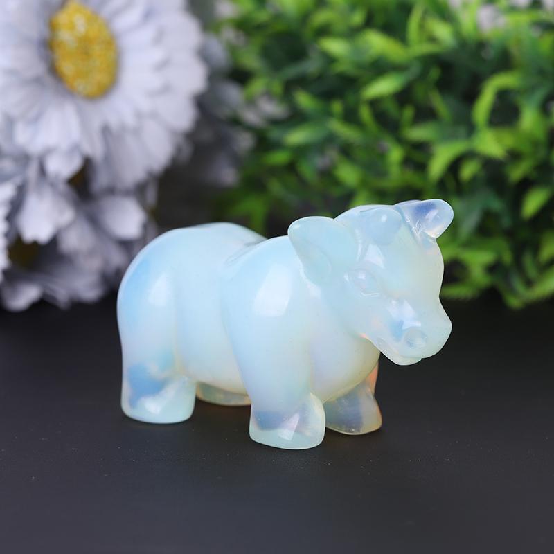 3.5" Opalite Cow Crystal Carving Animal Bulk Best Crystal Wholesalers