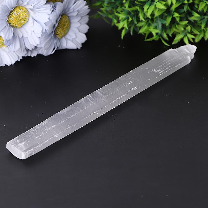 10.5" Drilled Selenite Wand for Hanging Bulk Best Crystal Wholesalers