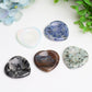 1.5" Mixed Crystal Heart Shape Worry Stone Bulk Best Crystal Wholesalers Kiwi Jasper Sodalite Kambaba Unakite Clear Quartz Peach Aventurine Howlite Jade Rose Quartz Dragon Blood Stone Blood Stone Black Obsidian Mahogany Green Aventurine Larvikite Labra