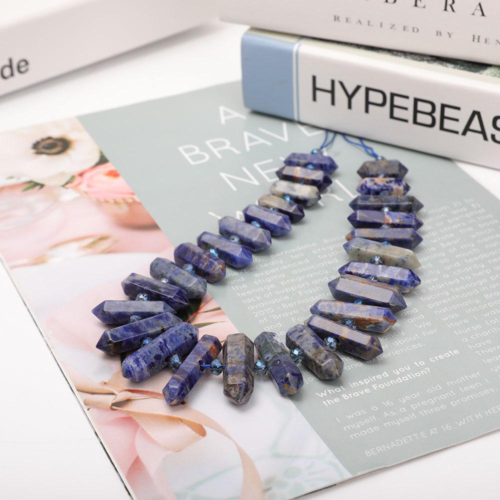 Sodalite Crystal Point Necklace Best Crystal Wholesalers