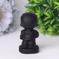Black Obsidian American Captain Crystal Carvings Cartoon Bulk Best Crystal Wholesalers
