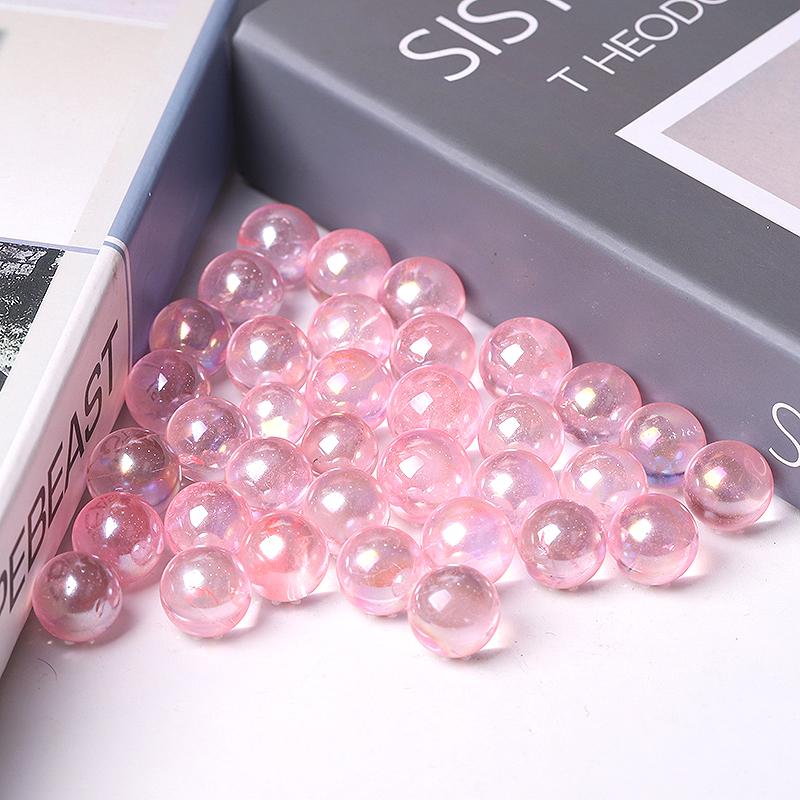 0.5-0.7'' High Quality Pink Aura Crystal Spheres Crystal Balls for Healing Best Crystal Wholesalers