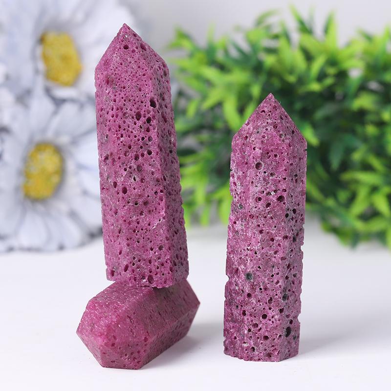 Ruby Honeycomb Towers Points Bulk for Collection Best Crystal Wholesalers