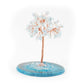 Aquamarine Chips Lucky Tree with Agate Base Free Form