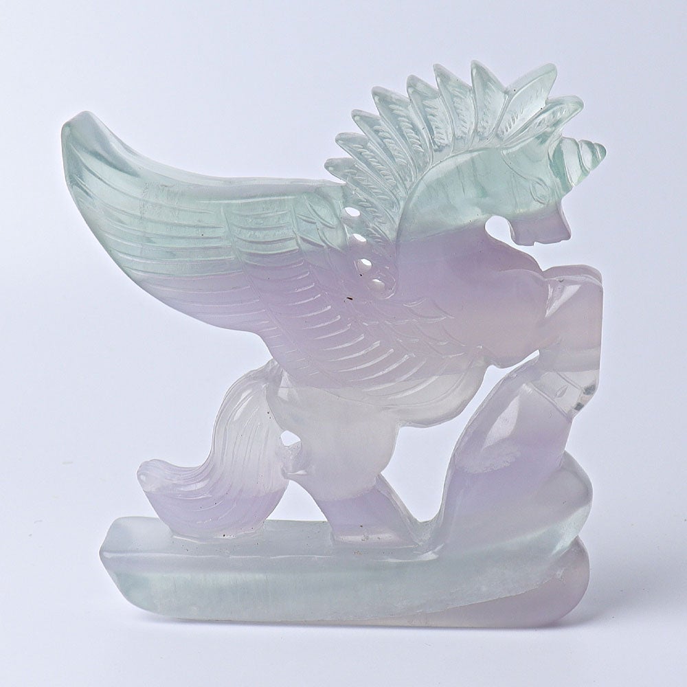 4.5" Fluorite Unicorn Crystal Carvings Animal Bulk Best Crystal Wholesalers