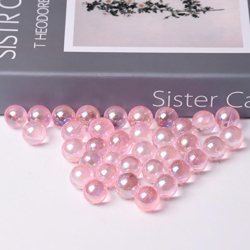 0.5-0.7'' High Quality Pink Aura Crystal Spheres Crystal Balls for Healing Best Crystal Wholesalers