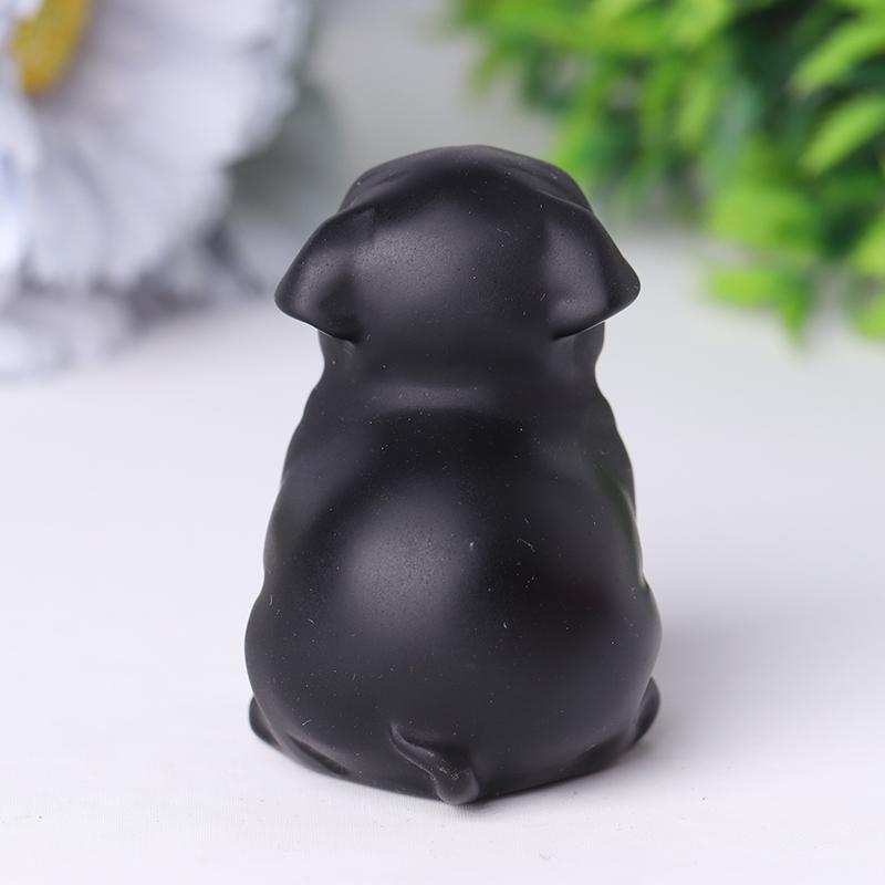 2" Black Obsidian Crystal Carvings Cartoon Bulk Best Crystal Wholesalers