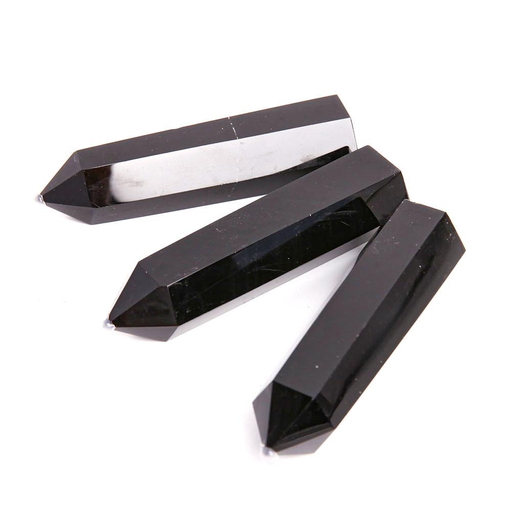 Set of 3 Black Obsidian Crystal Towers Points Bulk Best Crystal Wholesalers