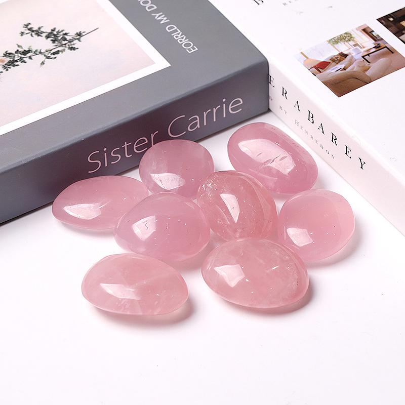 0.1kg 50mm-60mm Rose Quartz bulk tumbled stone Palm stones Best Crystal Wholesalers