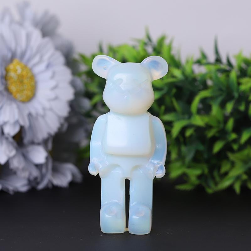 Opalite Bear Brick Crystal Carvings Cartoon Bulk Best Crystal Wholesalers