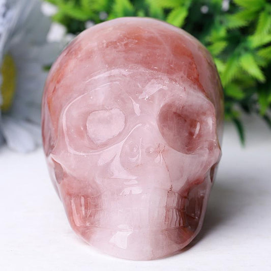 3.5" Fire Quartz Skull Crystal Carvings Best Crystal Wholesalers