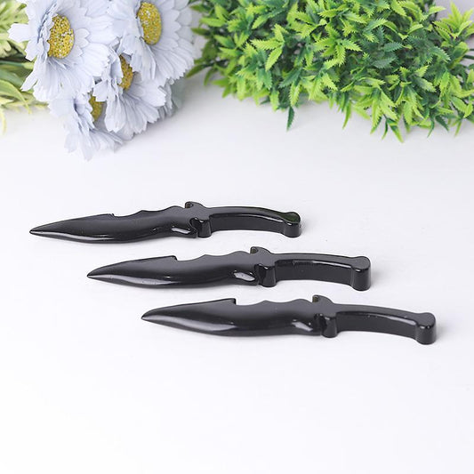 6" Hot Sale Black Obsidian Knife Carvings Model Bulk Best Crystal Wholesalers