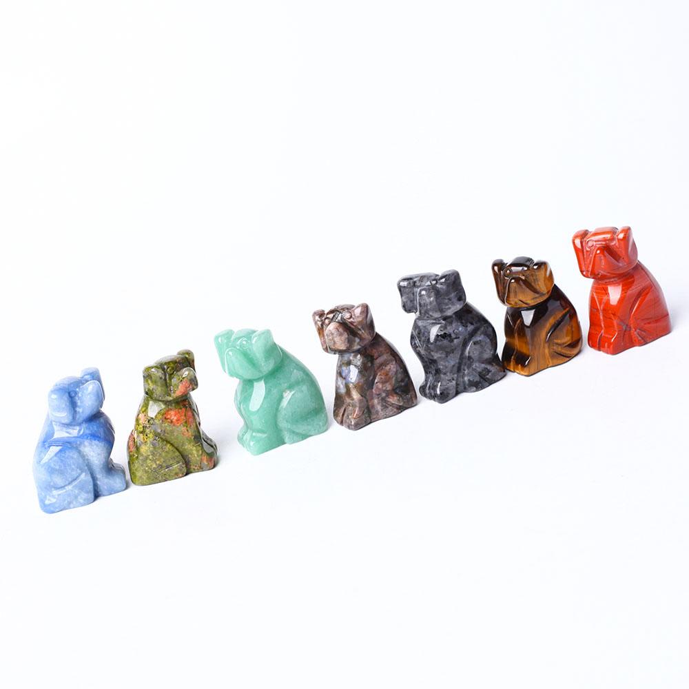 Hand Carved Polished Dog Figurine Crystal Carvings Animal Bulk Best Crystal Wholesalers