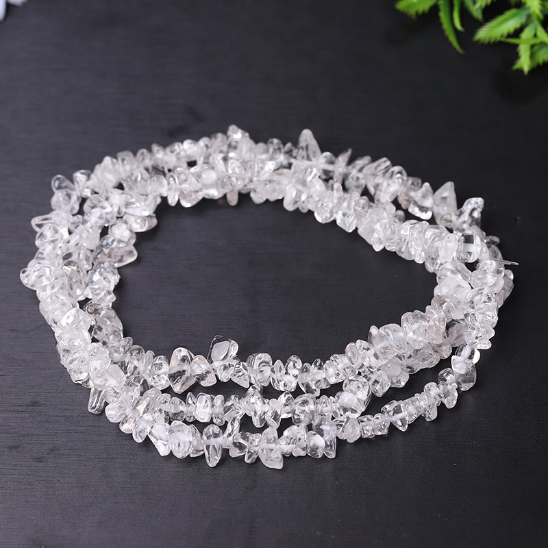 Drilled Crystal Chips with holes String for DIY bulk Bracelet Best Crystal Wholesalers Super 7 Clear Quartz Aquamarine Carnelian