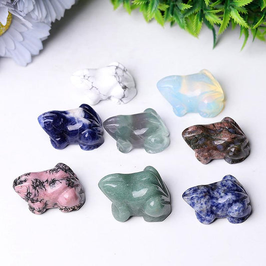 1.5" Frog Crystal Carvings Animal Bulk Best Crystal Wholesalers