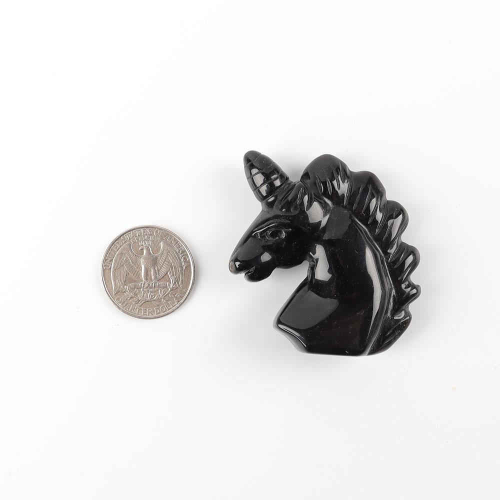 2" Black Obsidian Crystal Carving Animal Bulk Unicorn Best Crystal Wholesalers